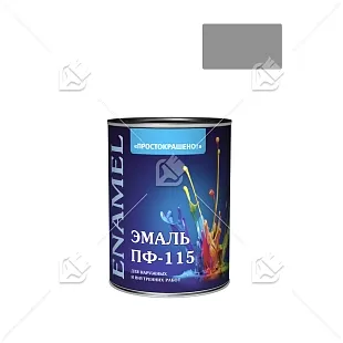 Эмаль ПФ-115 универсальная алкидная Простокрашено серая 1,8 кг