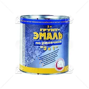 Грунт-эмаль на ржавчину 3 в 1 Новбытхим белая RAL9003 1 л.