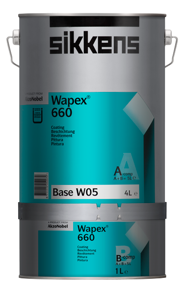 Покрытие эпоксидное для пола и стен Sikkens Wapex 660 SET полуматовое база BS W05 5 л.