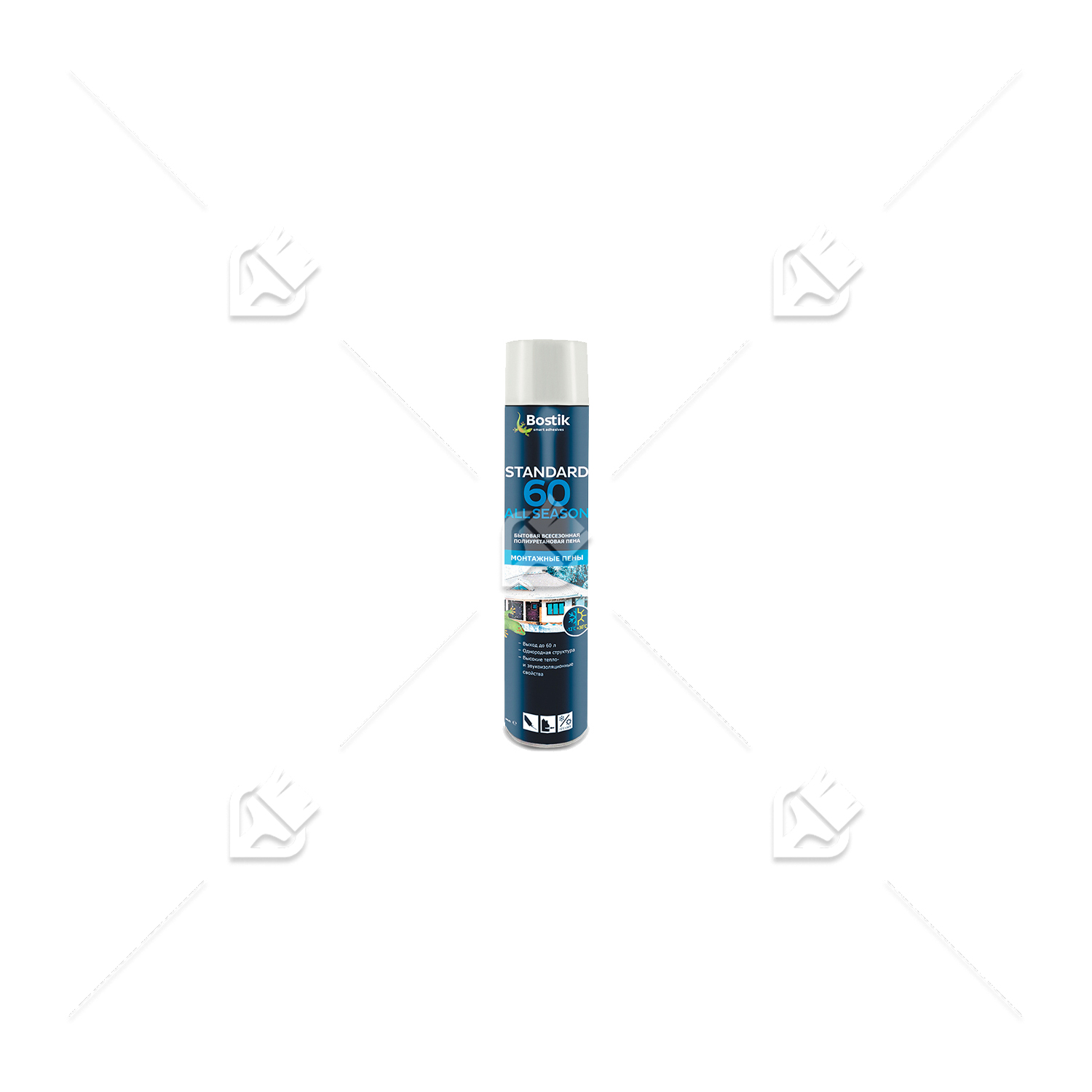 Пена стандартная Bostik Standard All Seasons 60 всесезонная 750 мл. выход 60 л.
