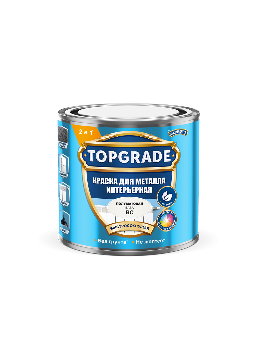 Краска для металлических поверхностей Topgrade интерьерная BC 0,5л