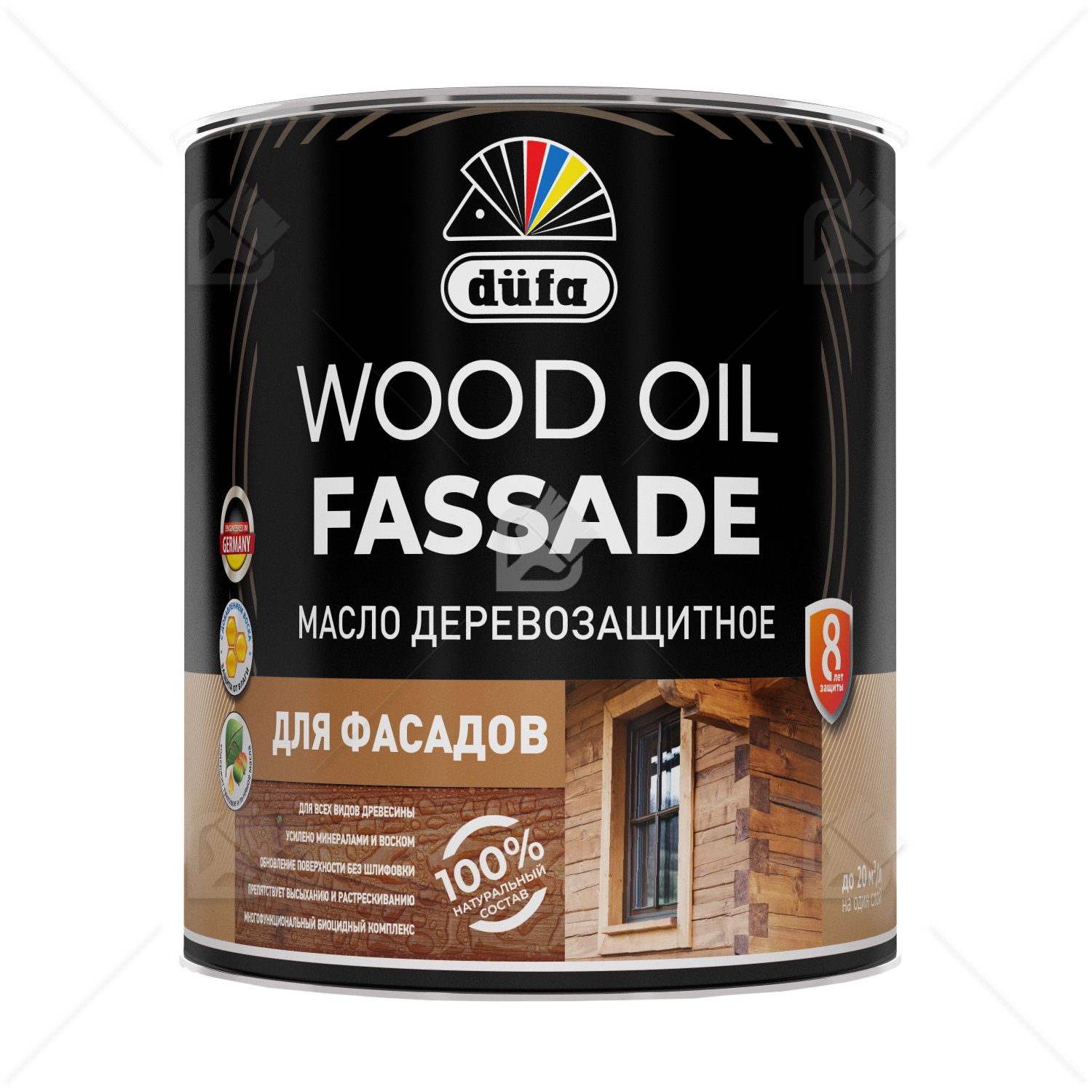 Масло деревозащитное для фасадов Dufa Wood Oil Fassade серый 0,9 л.