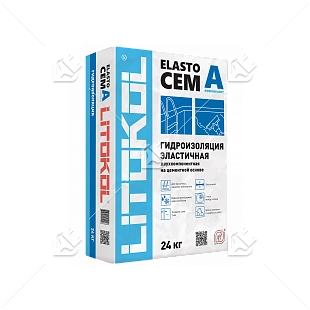 Гидроизоляция эластичная двухкомпонентная на цементной основе Litokol Elastocem компонент А 24 кг