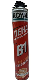 Пена профессиональная ROYAL FIRESTOP огнестойкая 750 мл. выход 45 л.