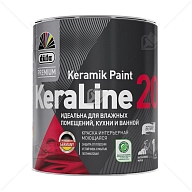 Краска для влажных помещений Dufa Premium KeraLine Keramik Paint 20 полуматовая белая база 1 0,9 л.