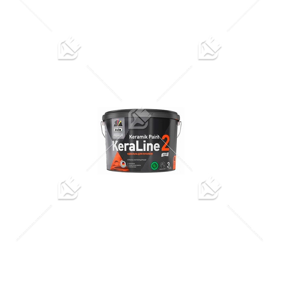 Краска для потолков Dufa Premium KeraLine Keramik Paint 2 глубокоматовая белая база 1 0,9 л.