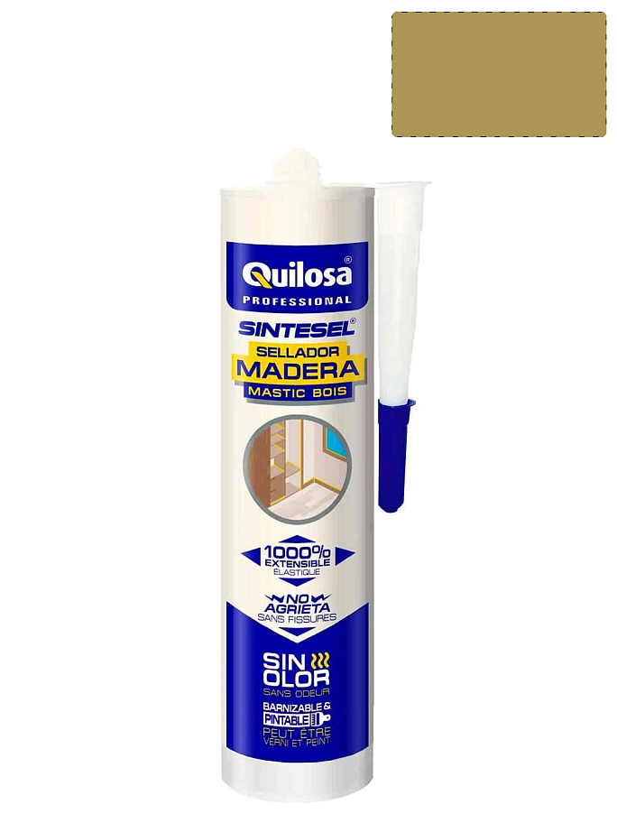 Герметик акрил-силиконовый для дерева Quilosa Madera Sintesel бук 280 мл.