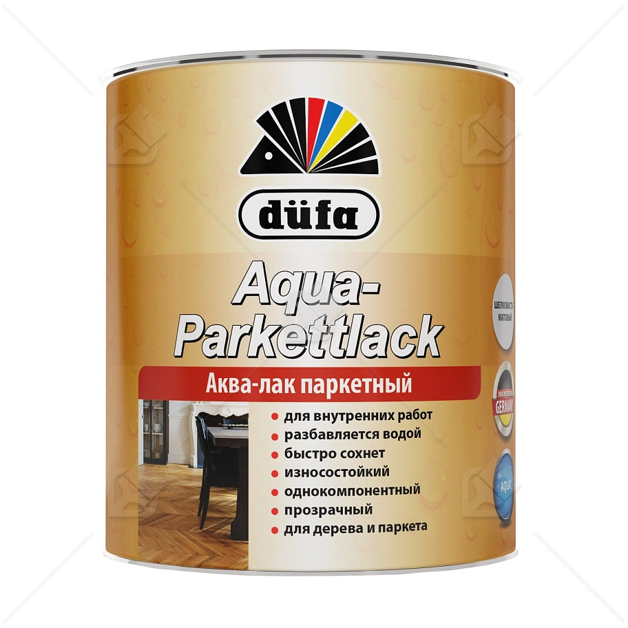 Dufa Лак AQUA-PARKETTLACK шелковисто-матовый 750мл
