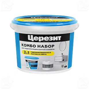 Набор из Мастики гидроизоляционной Церезит CL 51 7,5 кг и Ленты гидроизоляционной Церезит CL 152 8 м