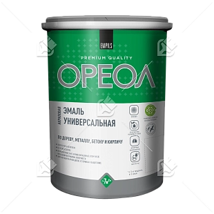 Эмаль универсальная акриловая Ореол матовая белая 1,1 кг