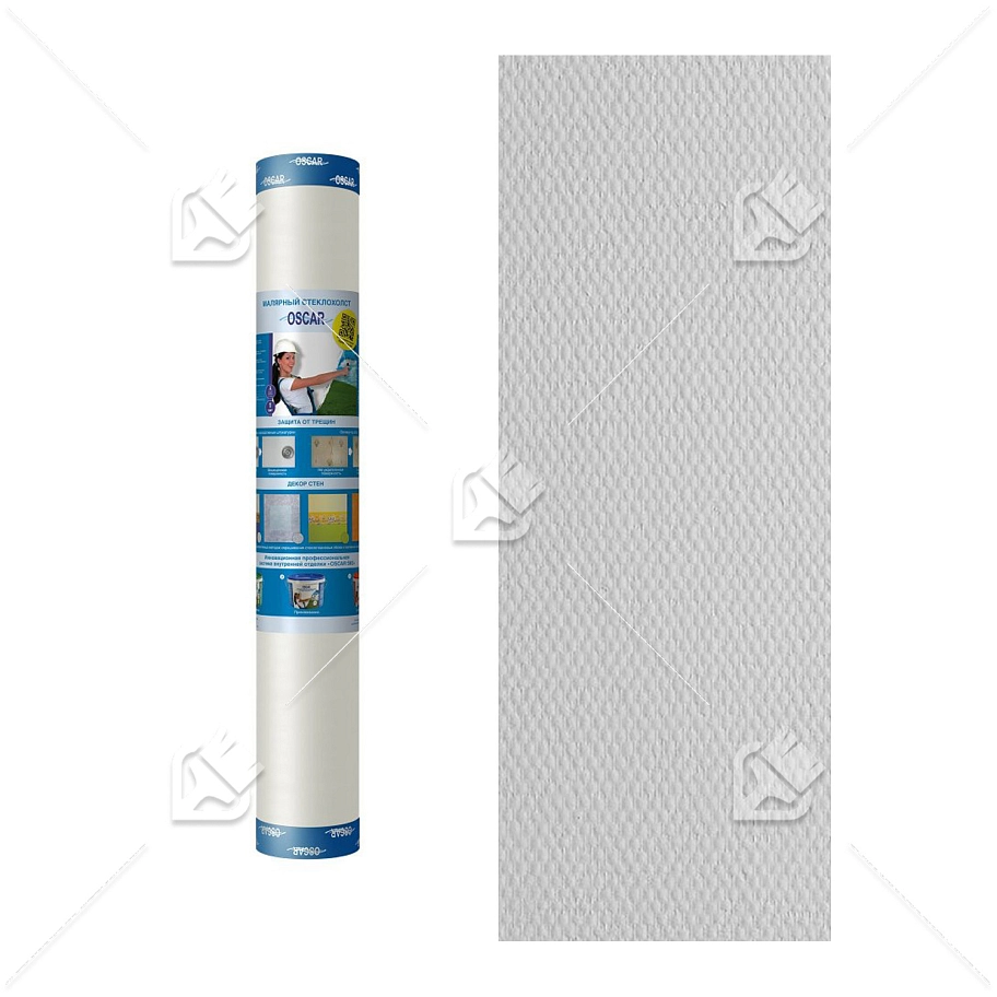 Стеклообои под покраску Oscar Рогожка средняя 1х25 м.