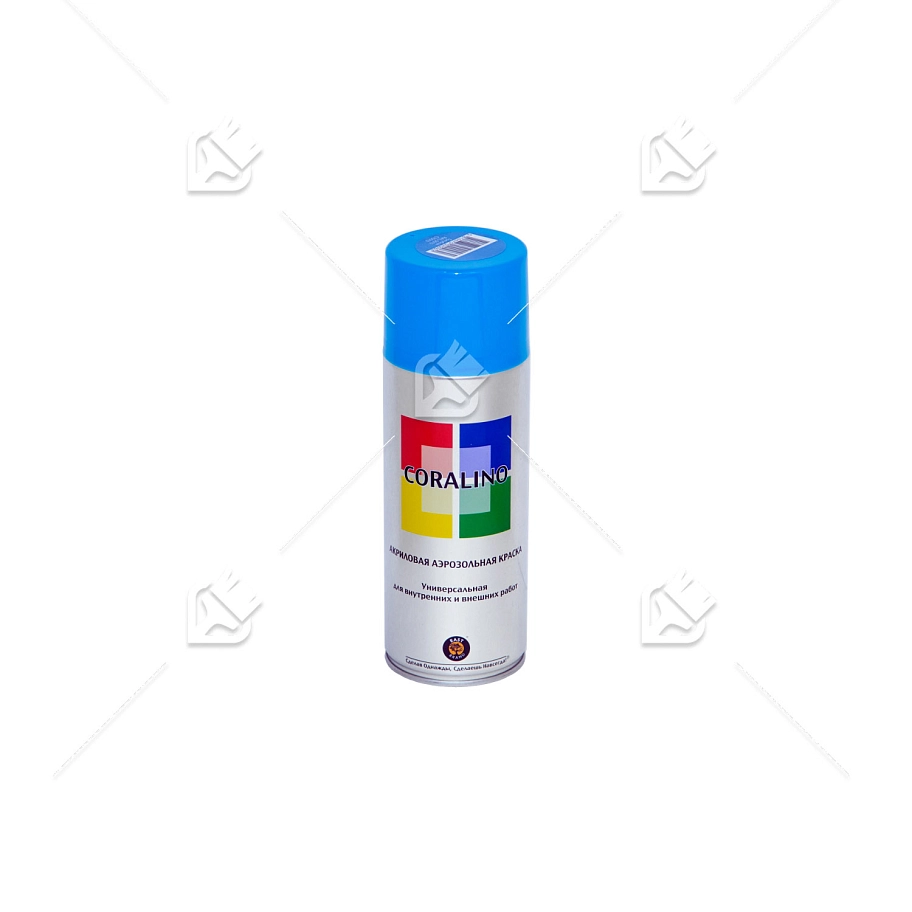 Краска универсальная аэрозольная акриловая Coralino глянцевая RAL 5012 голубой 520 мг.
