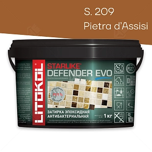 Затирка эпоксидная Litokol Starlike Defender Evo S.209 коричневый 1 кг.