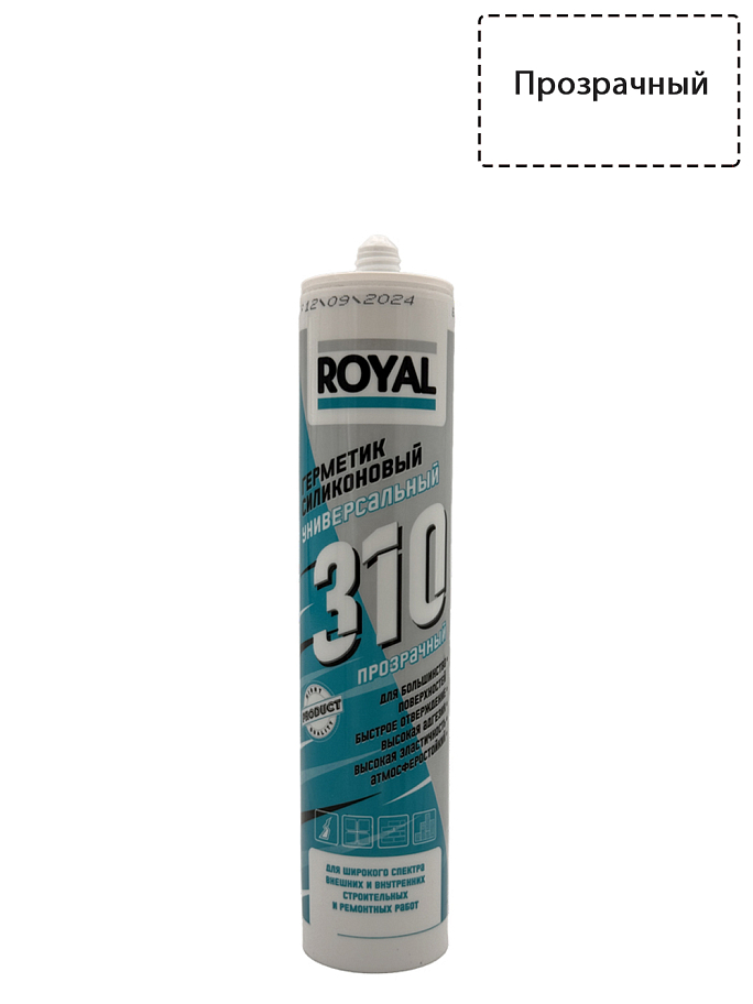 Герметик силиконовый универсальный ROYAL 310 прозрачный 280 мл