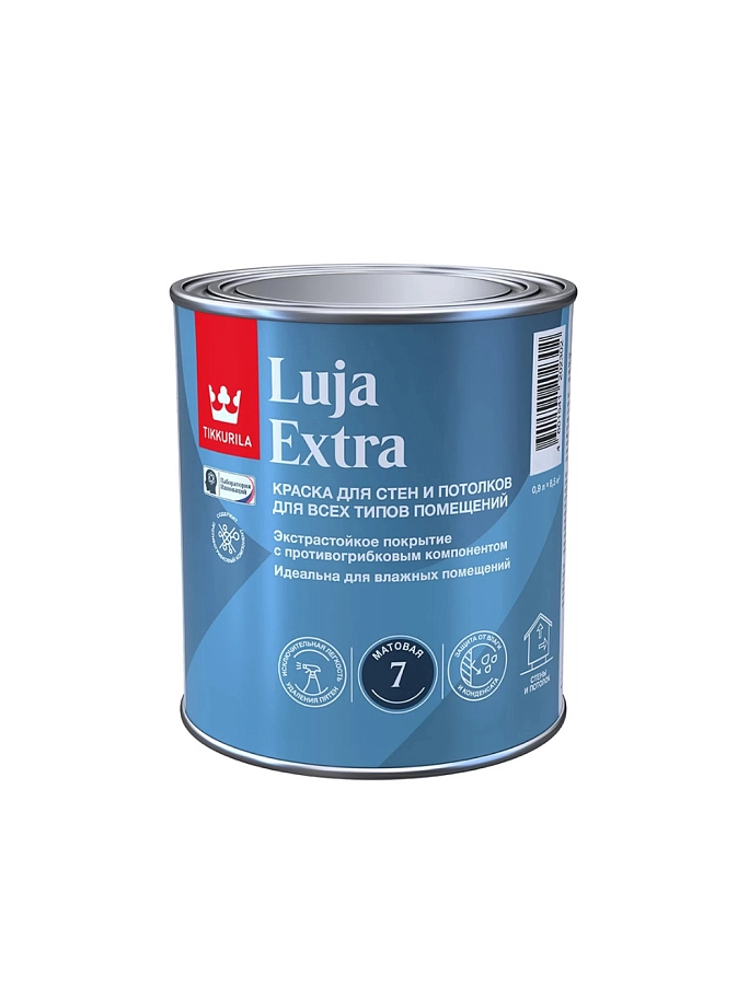 Краска экстра-стойкая Tikkurila LUJA EXTRA A матовая 0,9л