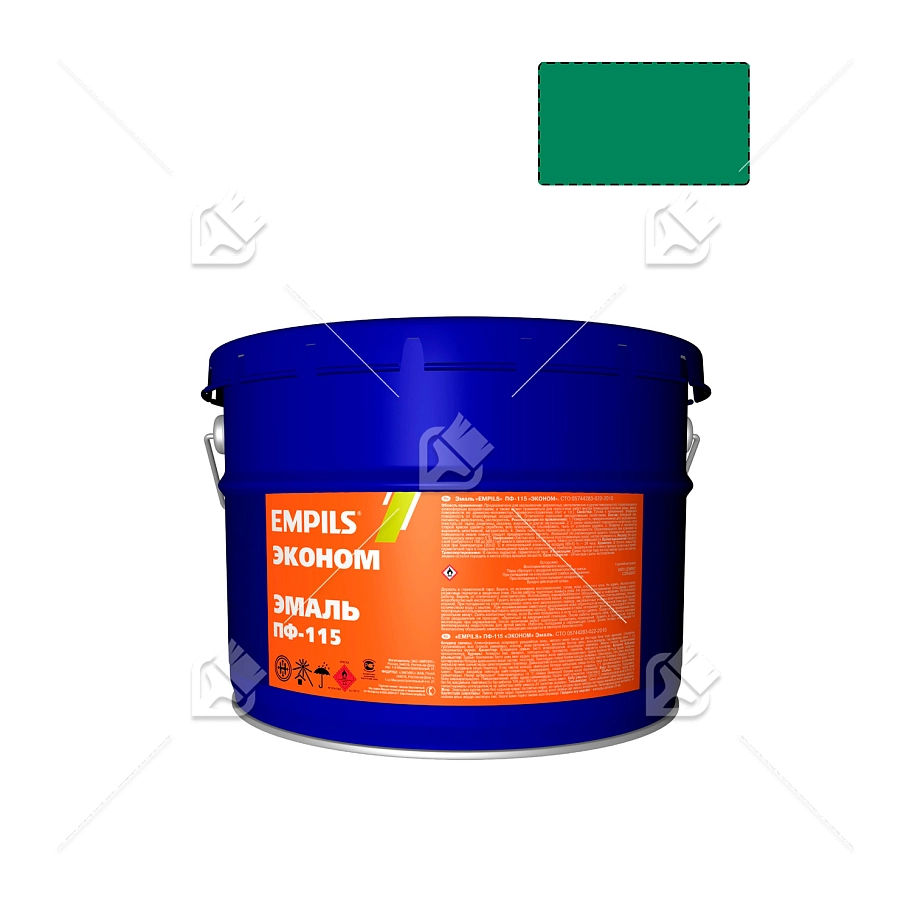 Эмаль ПФ-115 универсальная алкидная Эмпилс эконом зеленая 20 кг.