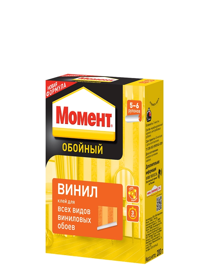Клей обойный для виниловых обоев Момент Винил 200 г