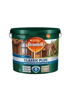 Пропитка декоративная для защиты древесины Omnitex Classic Plus 3 в 1 скандинавский серый 2,5 л