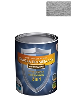 Грунт-эмаль 3 в 1 Технолюкс молотковая серебро 0,8 кг