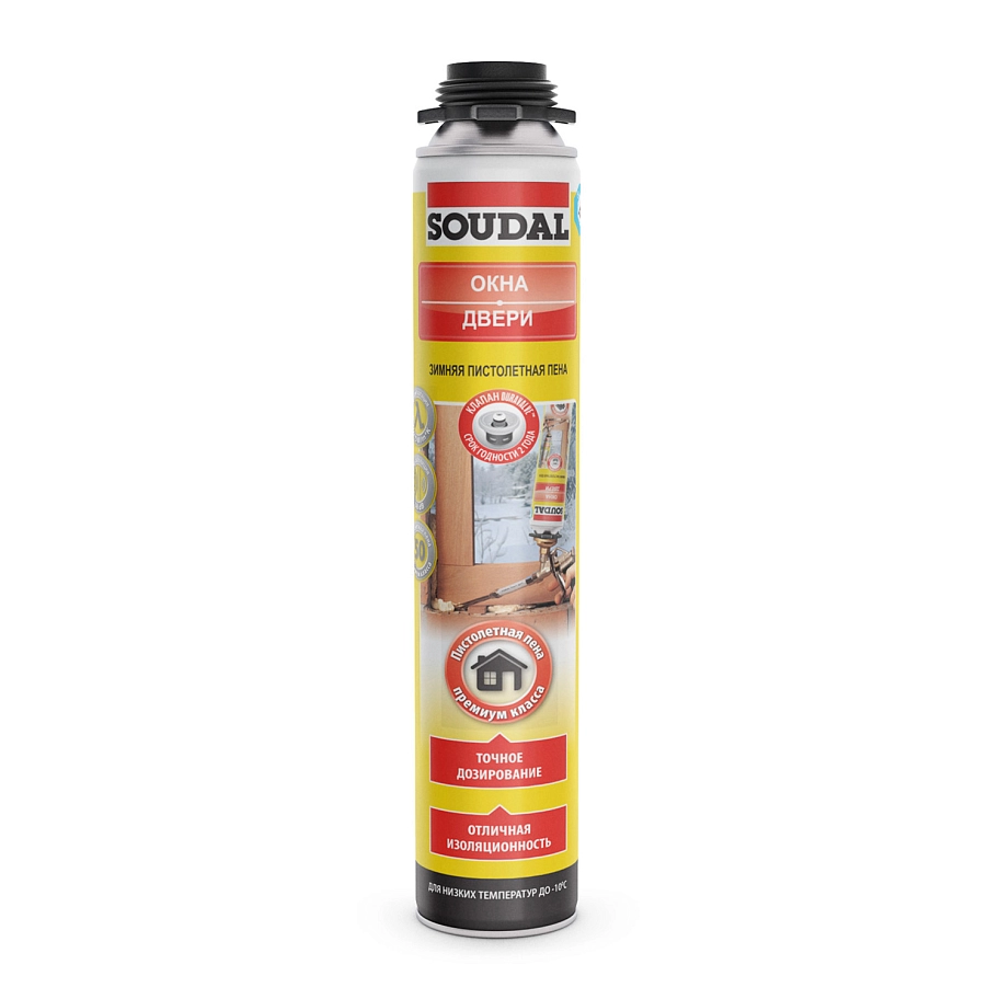 Пена профессиональная Soudal Yellow зимняя 750 мл