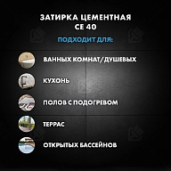 Затирка для швов до 10 мм водоотталкивающая Церезит СЕ 40 Аквасатик 22 мельба 2 кг