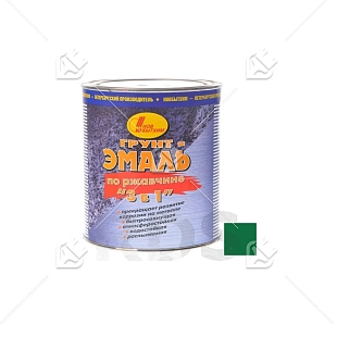 Грунт-эмаль на ржавчину 3 в 1 Новбытхим темно-зеленая RAL6005 1 л.