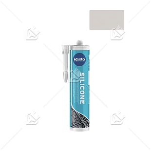 Герметик силиконовый санитарный нейтральный Kesto Silicone 44 темно-серый 310 мл