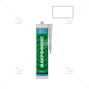 Герметик силиконовый санитарный Макрофлекс SX101 белый 290 мл