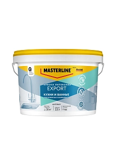 Краска для кухни и ванной латексная Masterline матовая база BC 2,5 л
