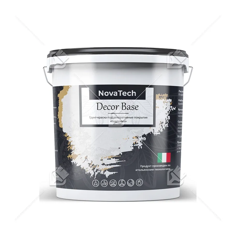 Грунт под покрытие декоративное NovaTech Décor Base 3 кг