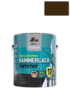 Эмаль на ржавчину Dufa Premium Hammerlack 3-в-1 молотковая коричневая 2,5 л.