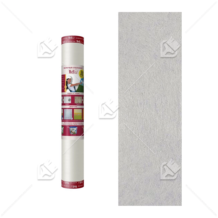 Стеклохолст малярный Wellton эконом 1х50 м. 40 г./кв.м