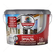 Эмаль универсальная акриловая Profilux Professional матовая база 1 белая 10 кг.