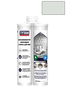 Затирка эпоксидная двухкомпонентная Tytan Professional светло-серая 400 г