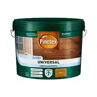 Pinotex Universal 2 в 1 универсальная пропитка для древесины Орегон 9 л