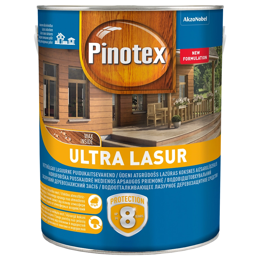 Пропитка декоративная для защиты древесины Pinotex Ultra AWB полуглянцевая красное дерево 3 л