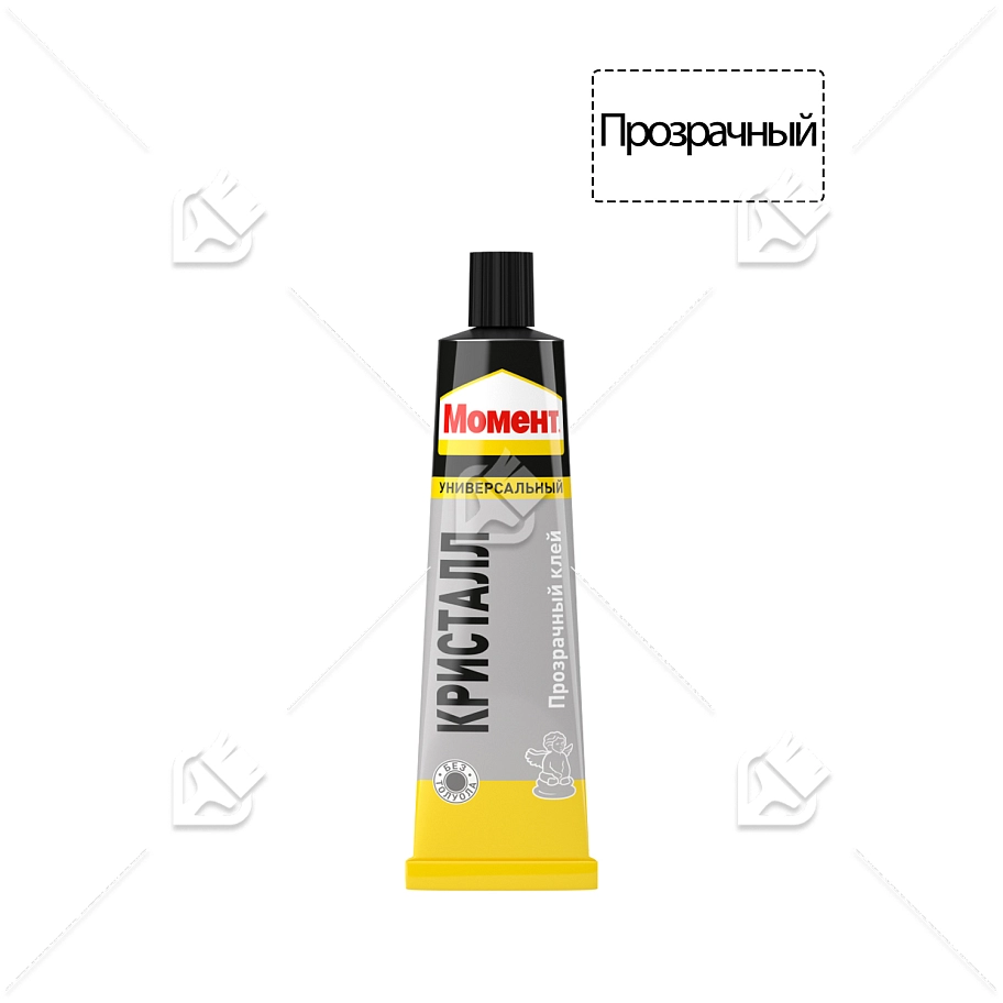 Клей универсальный контактный полиуретановый Момент Кристалл 125 мл. в шоу-боксе