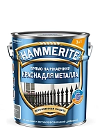 Краска для металлических поверхностей алкидная Hammerite гладкая серая RAL 7042 5 л
