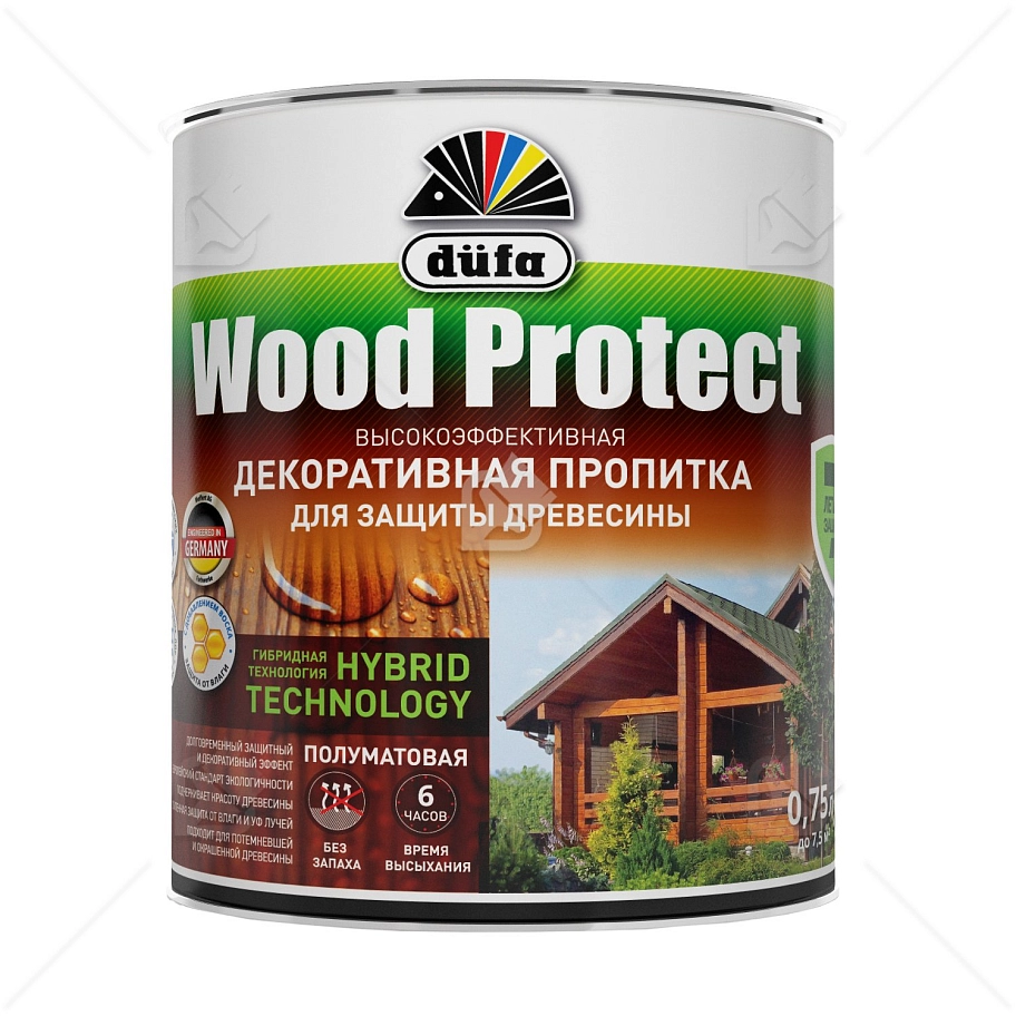 Пропитка декоративная для защиты древесины Dufa Wood Protect палисандр 0,75 л
