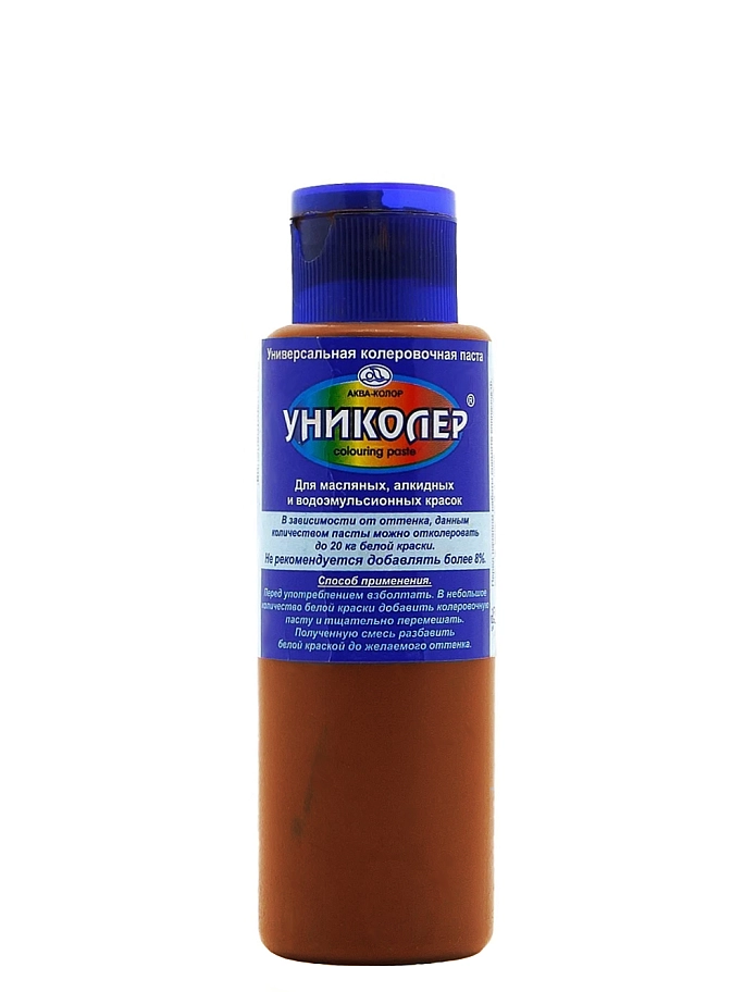 Паста колеровочная универсальная Аква-Колор Униколер 3.2 охра тёмная 100 мл.