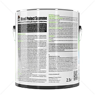 Пропитка декоративная для защиты древесины Dufa Wood Protect Supreme белая 2,5 л