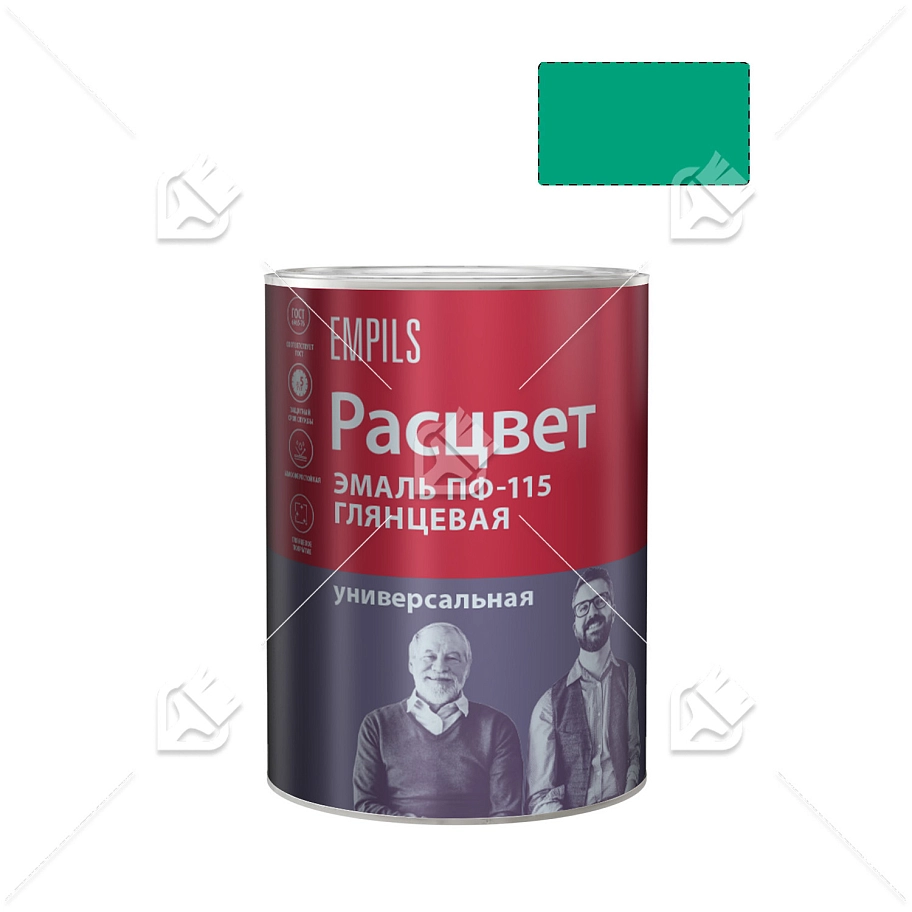 Эмаль ПФ-115 универсальная алкидная Расцвет глянцевая бирюзовая 0,9кг