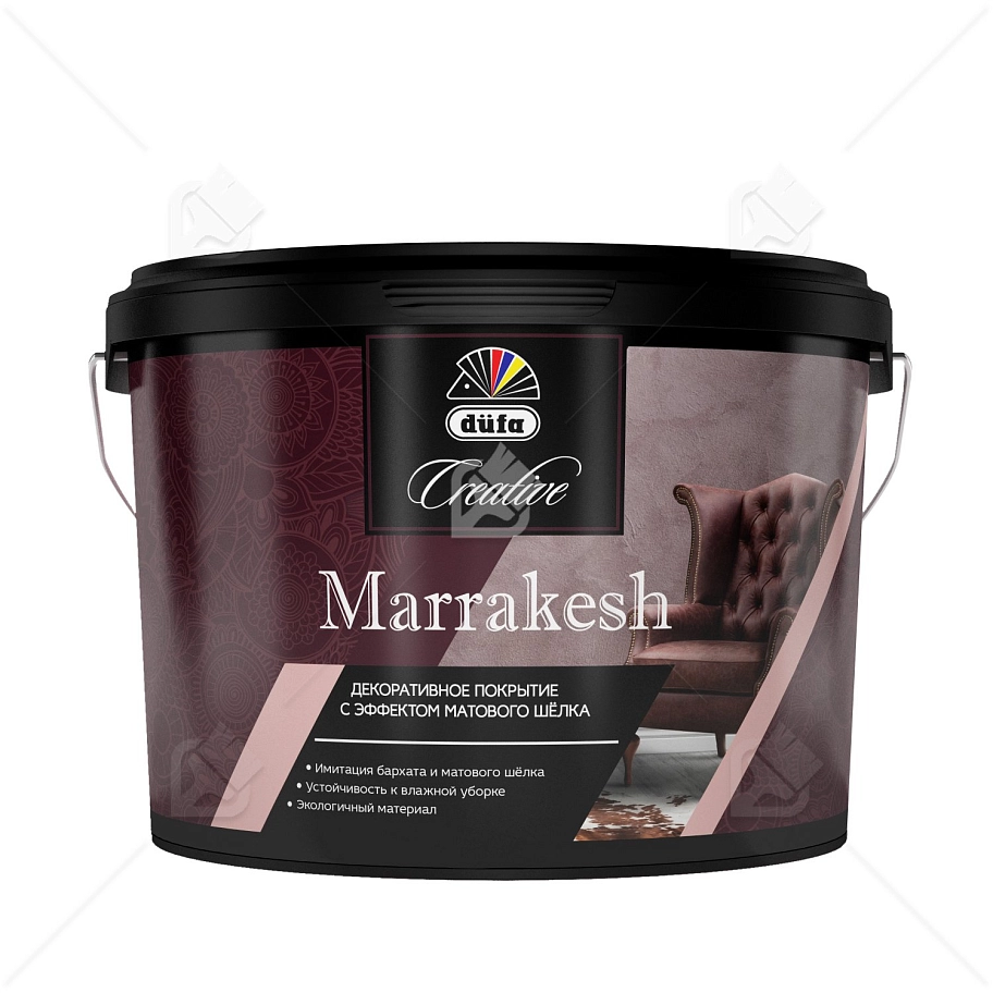 Покрытие декоративное Dufa Creative Marrakesh эффект матового шелка 5 кг.