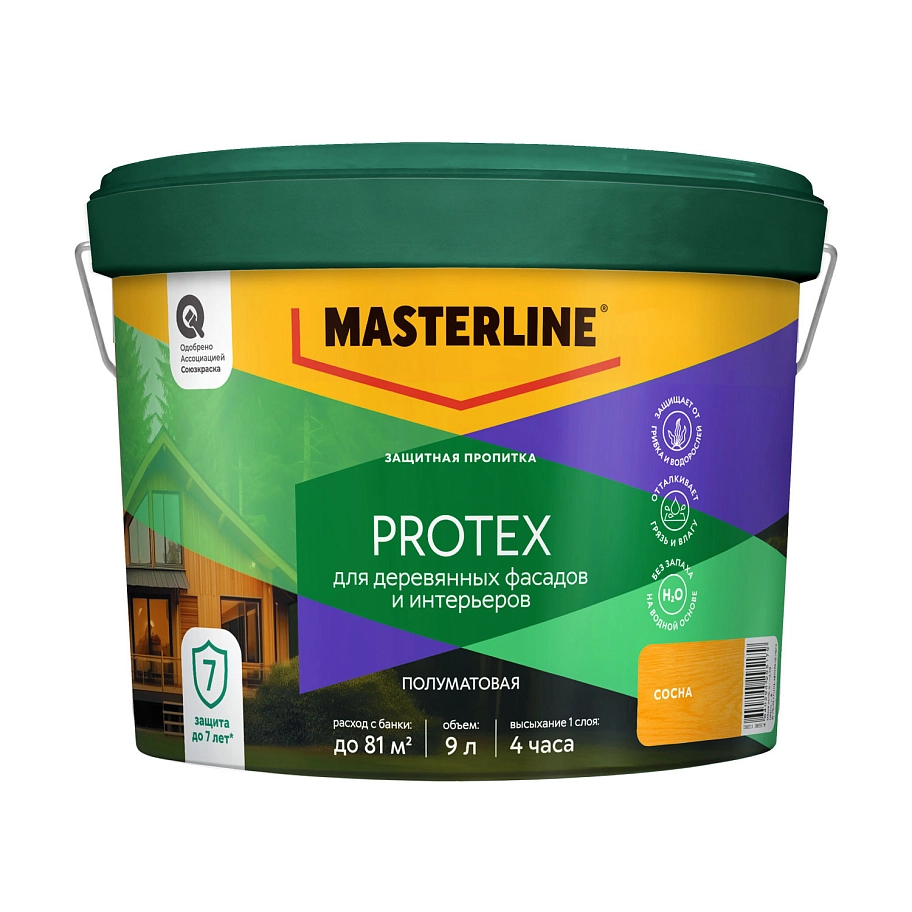 Защитная пропитка Masterline Protex Сосна 9л