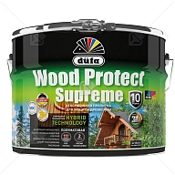 Пропитка декоративная для защиты древесины Dufa Wood Protect Supreme бесцветная 9 л