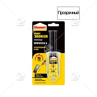 Клей универсальный эпоксидный Момент Супер Эпокси Формула 5 прозрачный 14 мл. шприц