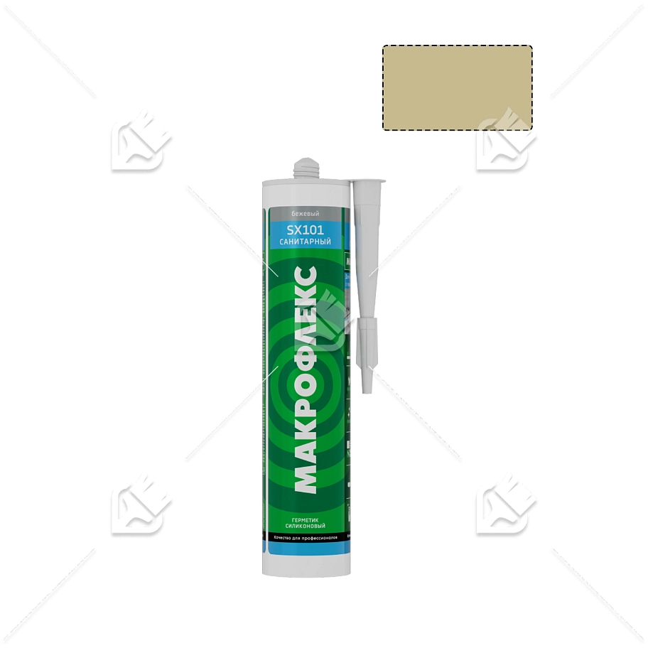Герметик силиконовый санитарный Макрофлекс SX101 бежевый 290 мл