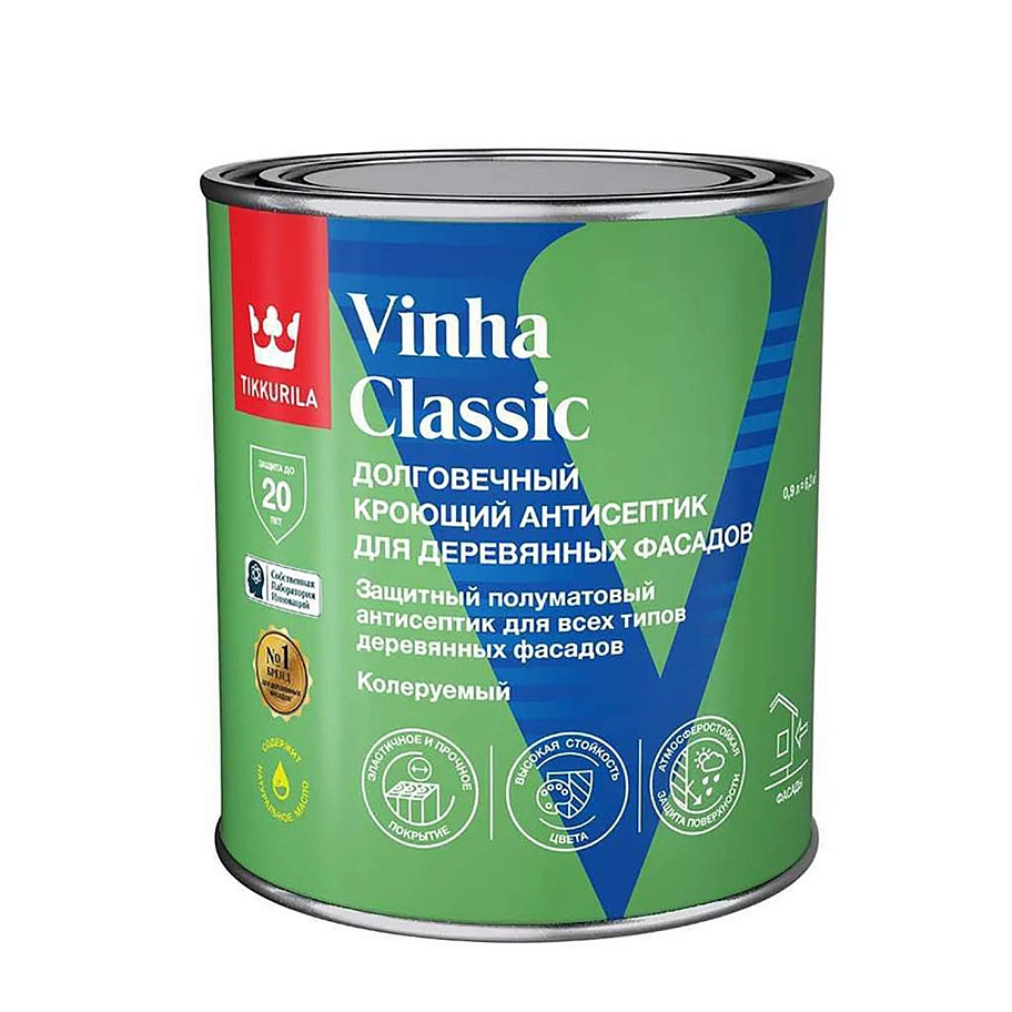 Антисептик кроющий Tikkurila VINHA CLASSIC VVA полуматовый 0,9л