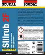 Герметик силиконовый нейтральный Soudal Silirub 2 F бесцветный 300 мл