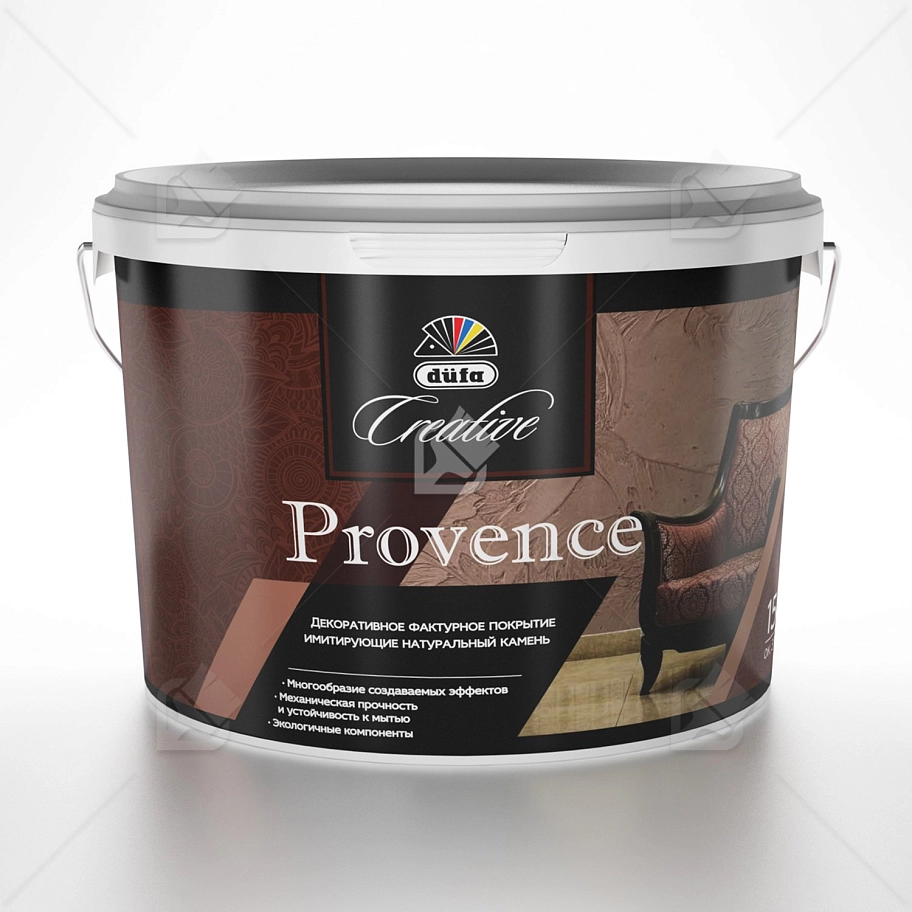 Штукатурка декоративная Dufa Creative Provence эффект натурального каменя 15 кг.